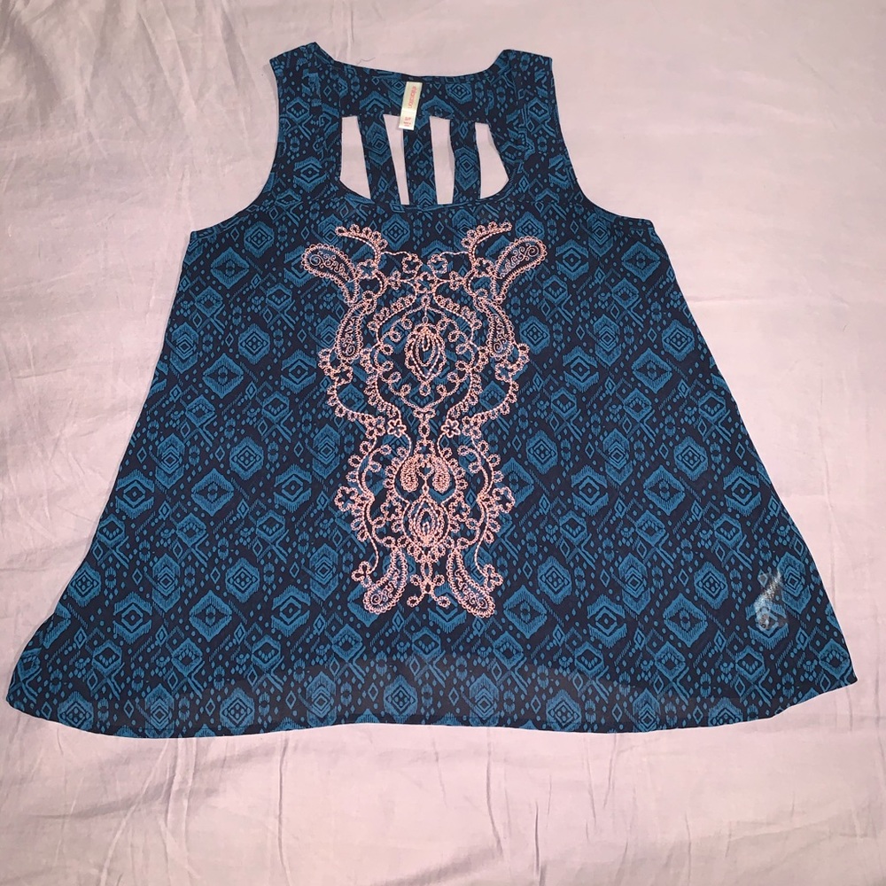 Embroidered tank